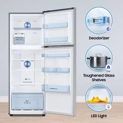 SAMSUNG 322 L Frost Free Double Door 2 Star Convertible Refrigerator with Digi-Touch Cool,Digital Inverter (Elegant Inox, RT37C4512S8/HL) SAMSUNG 322 L Frost Free Double Door 2 Star Convertible Refrigerator with Digi-Touch Cool,Digital Inverter (Elegant Inox, RT37C4512S8/HL)
